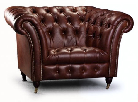 Chesterfield Tsar lederen fauteuil - Elke kleur!