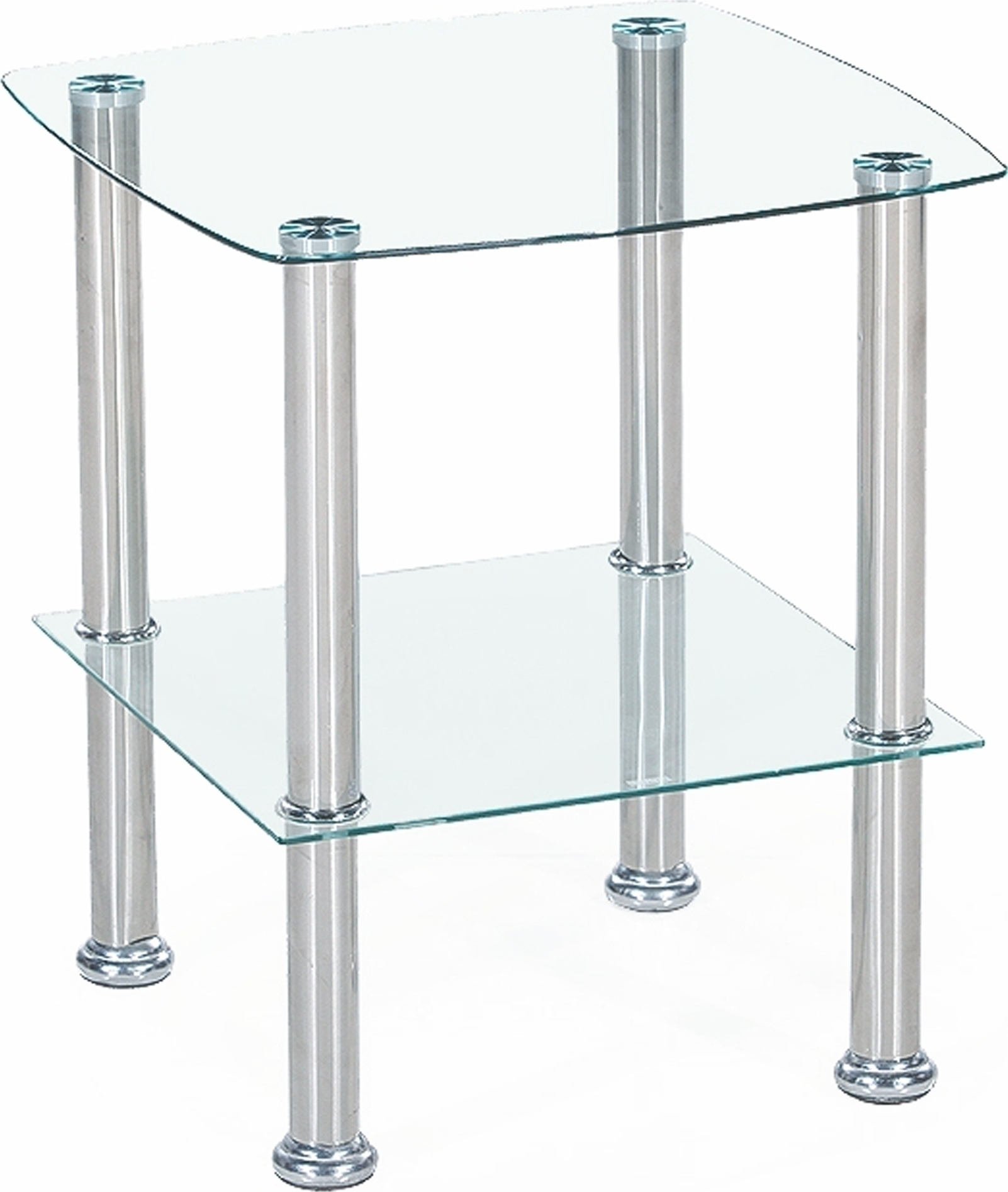 Kiera lampbord 45 x 45 cm - Metall/glas