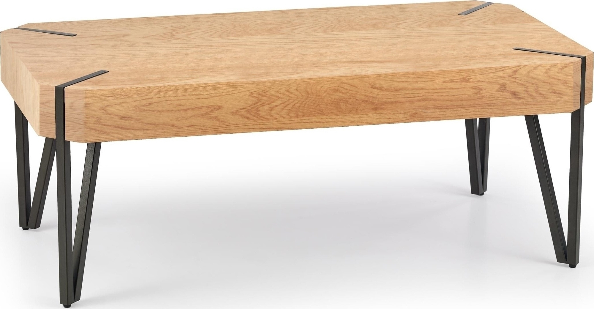 Marlene salontafel 110 x 60 cm - Eiken/zwart