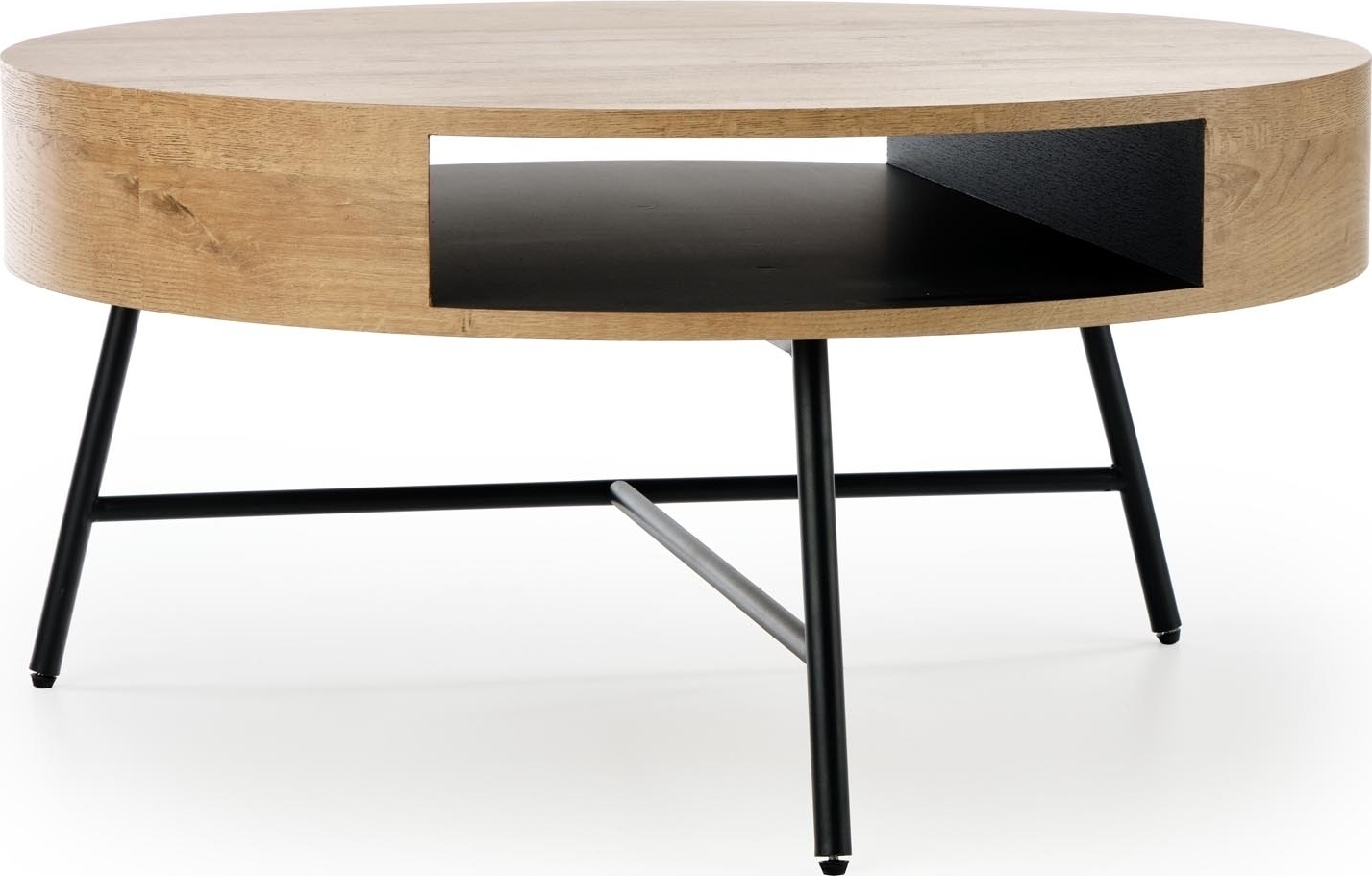 Camila soffbord �80 cm - Ek/svart