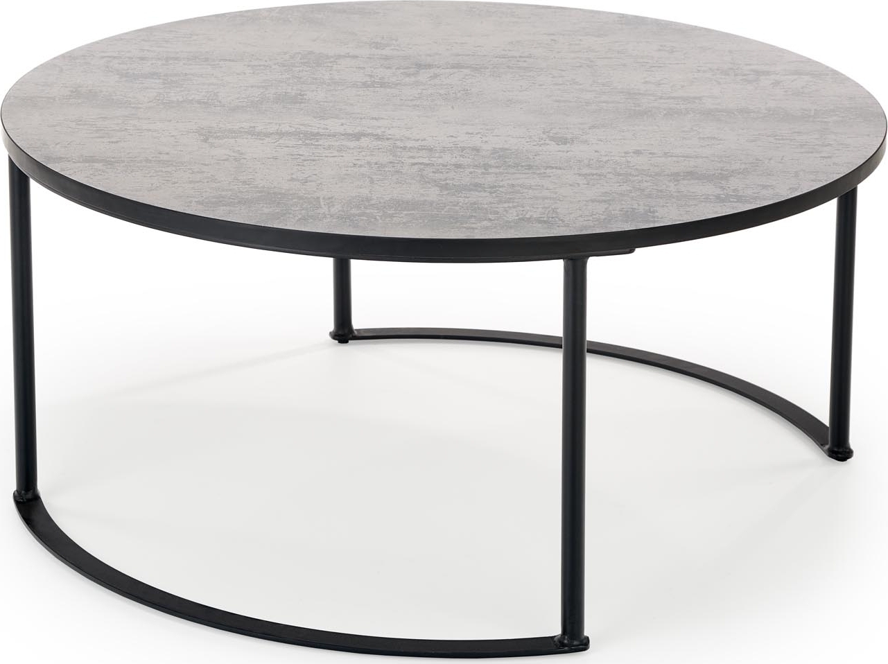 Macao soffbord �80 cm - Gr�/svart