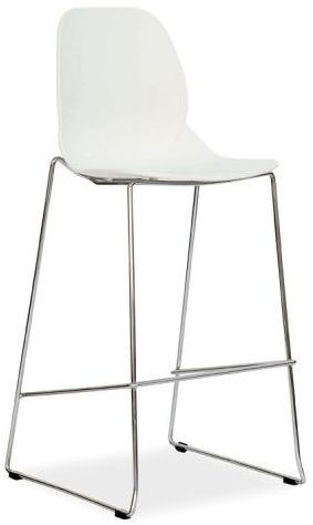 Barstol Hailee - Vit (Plast) / Krom Barstol Hailee - Vit (Plast) / Krom