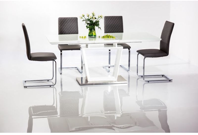 Meredith f�rl�ngningsbart Matbord 160-220 cm - Vit (H�gglans)