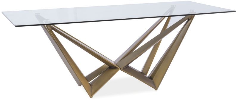 Alison 200 cm matbord - Matt mässing Alison 200 cm matbord - Matt mässing