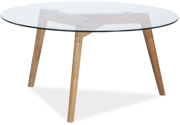 Ayleen soffbord �80 cm - Ekfan�r/glas