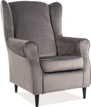 Fauteuil Baron - Grijs fluweel