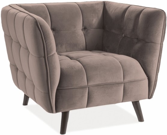 Renae fauteuil in beige fluweel