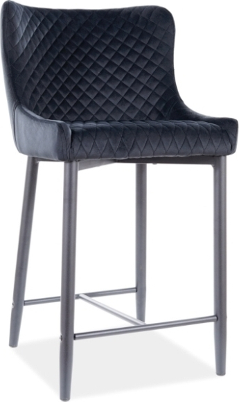 Rylie barkruk - Zwart fluweel Rylie barkruk - Zwart fluweel