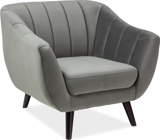 Rollo f�t�lj - Gr� sammet