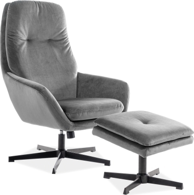 Ford fauteuil - Grijs fluweel Ford fauteuil - Grijs fluweel