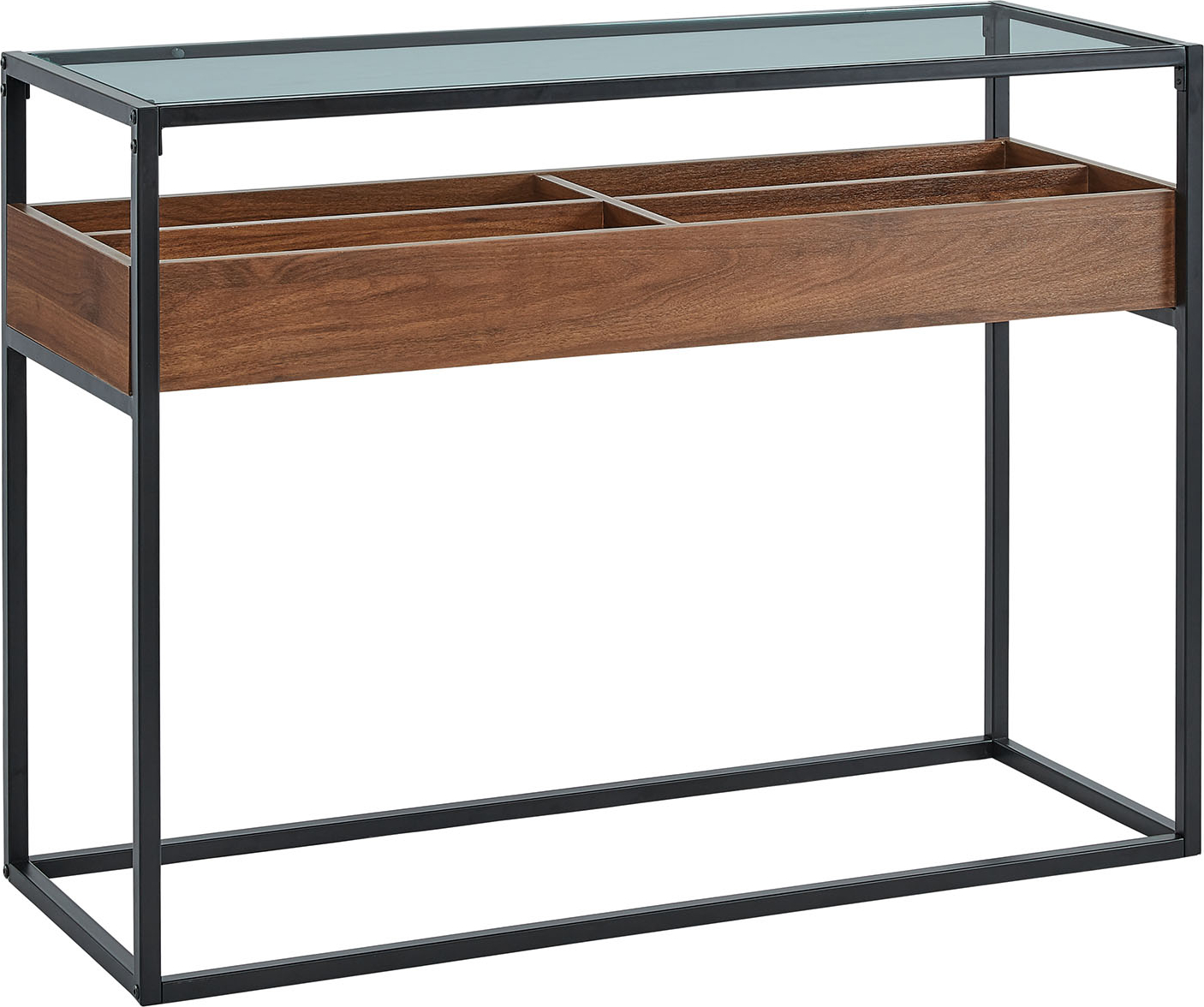 Harmony consoletafel 110 x 40 cm - Walnoot/zwart