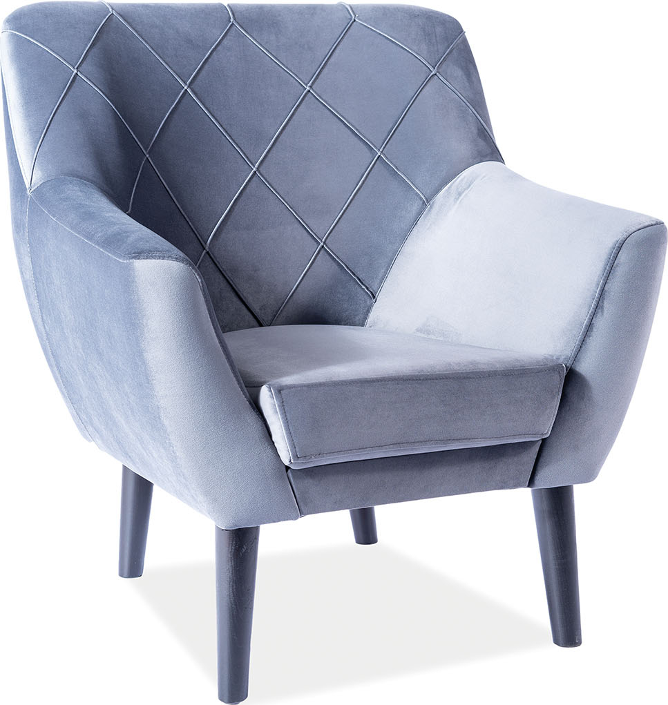 Kier fauteuil - Grijs fluweel
