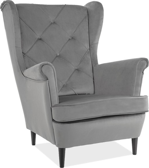 Lady f�t�lj - Mattgr� sammet