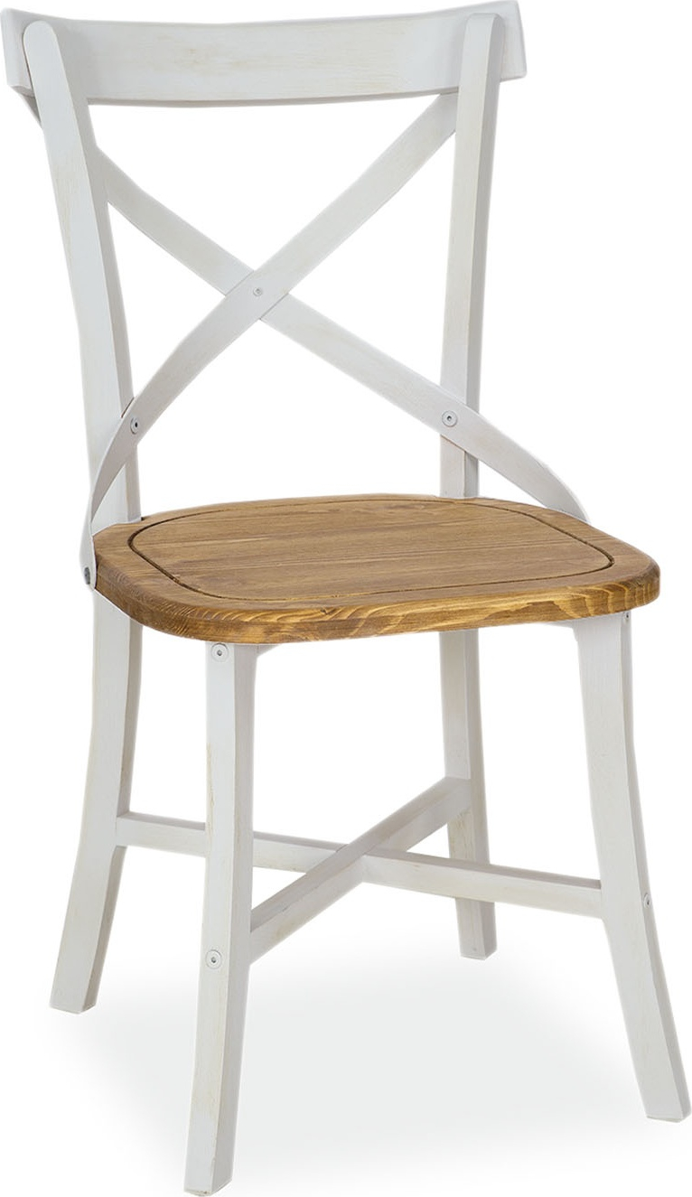 Lars matstol - Brun/vit