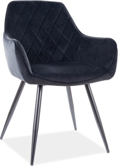 Linea matstol - Svart sammet