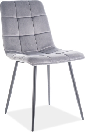 Milamatstol - Grå sammet Milamatstol - Grå sammet