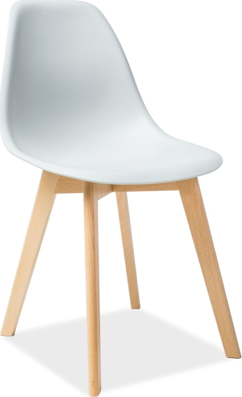 Moris matstol i ljusgrått med ekben Moris matstol i ljusgrått med ekben