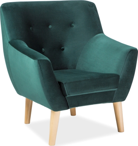 Aliana fauteuil - Groen fluweel Aliana fauteuil - Groen fluweel