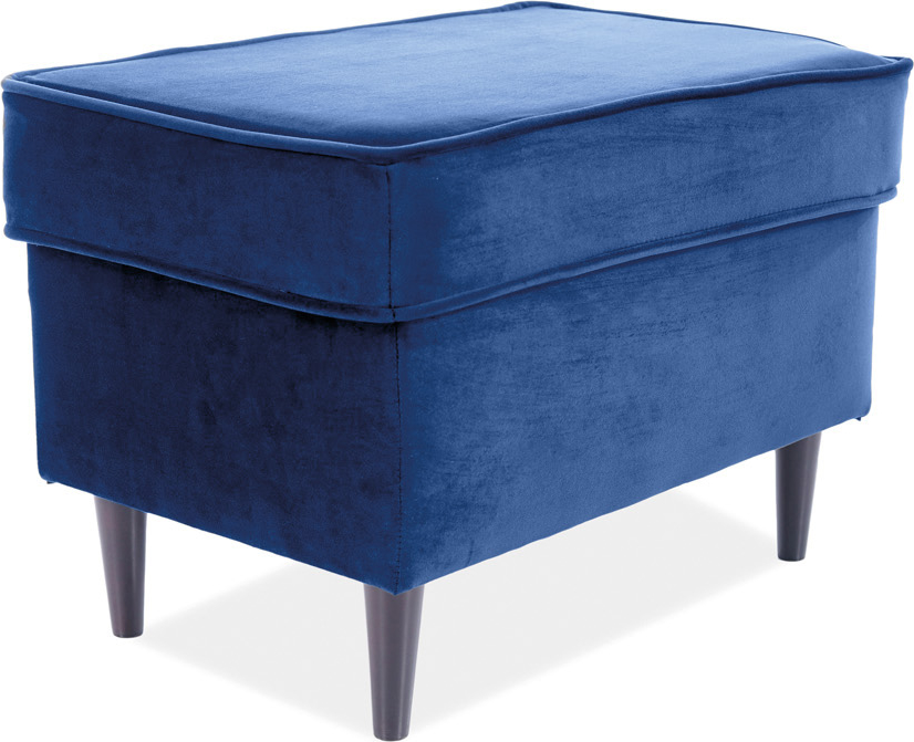 Ron poef - Blauw fluweel Ron poef - Blauw fluweel