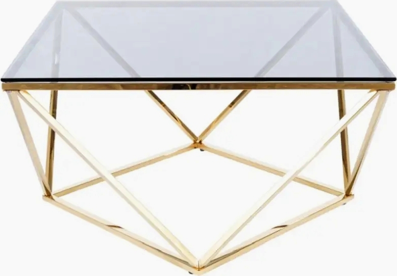 Silver soffbord 80 x 80 cm - Guld