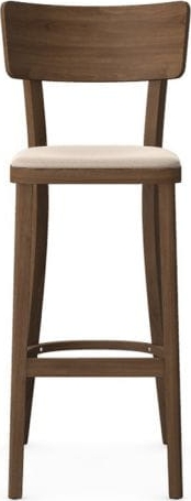 Stevige barkruk met gestoffeerde zitting - Kleur en stoffering naar keuze