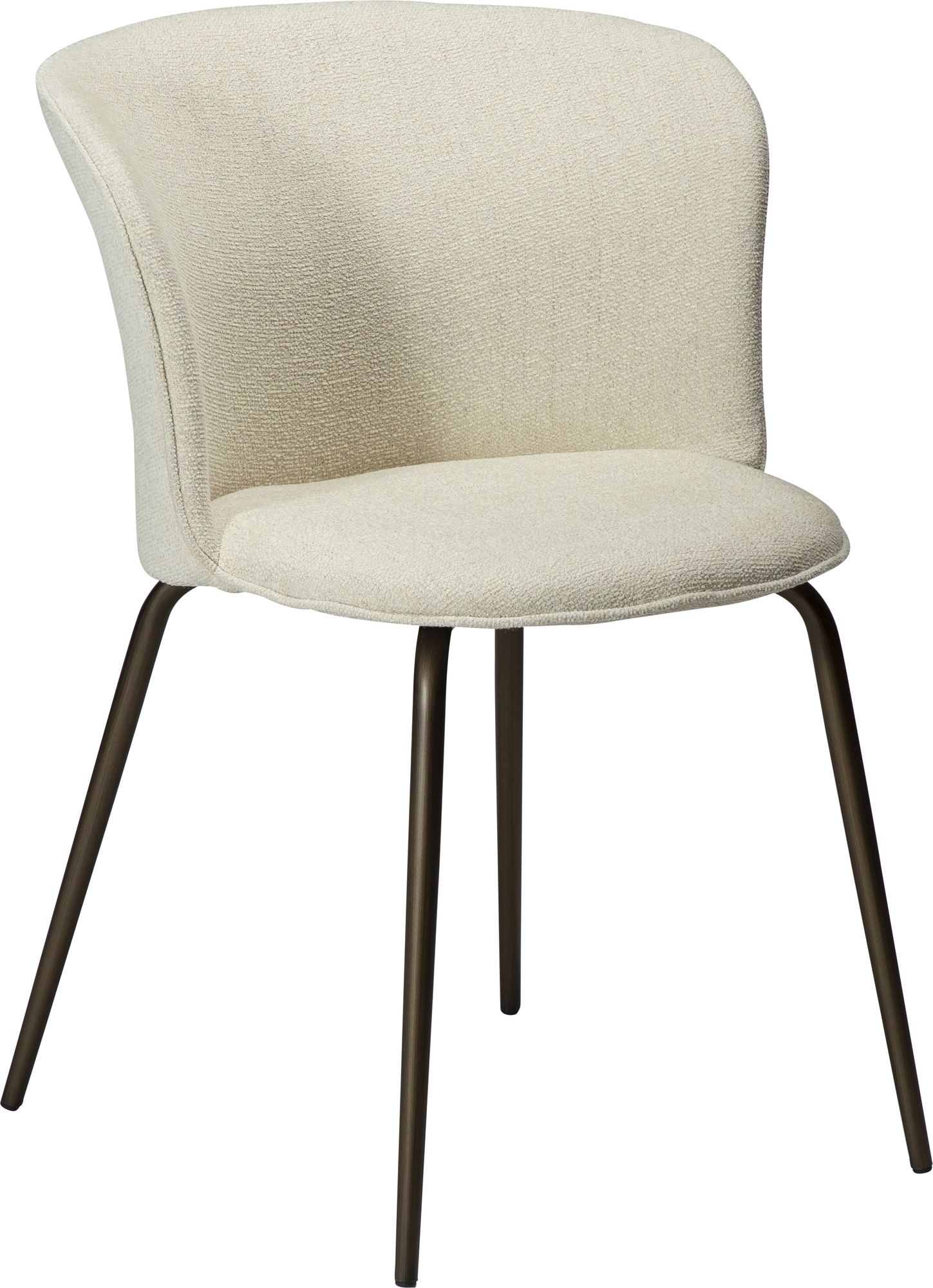 Eden matstol - Vit bouclé/antikmässing Eden matstol - Vit bouclé/antikmässing