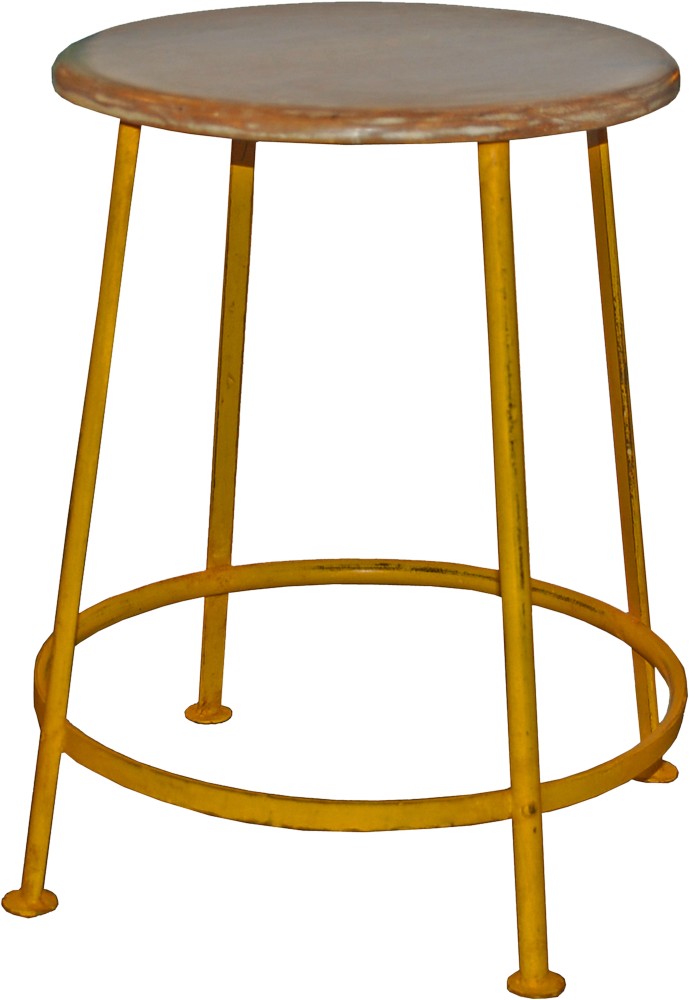 Huskvarna pall - Vintage gul/brun