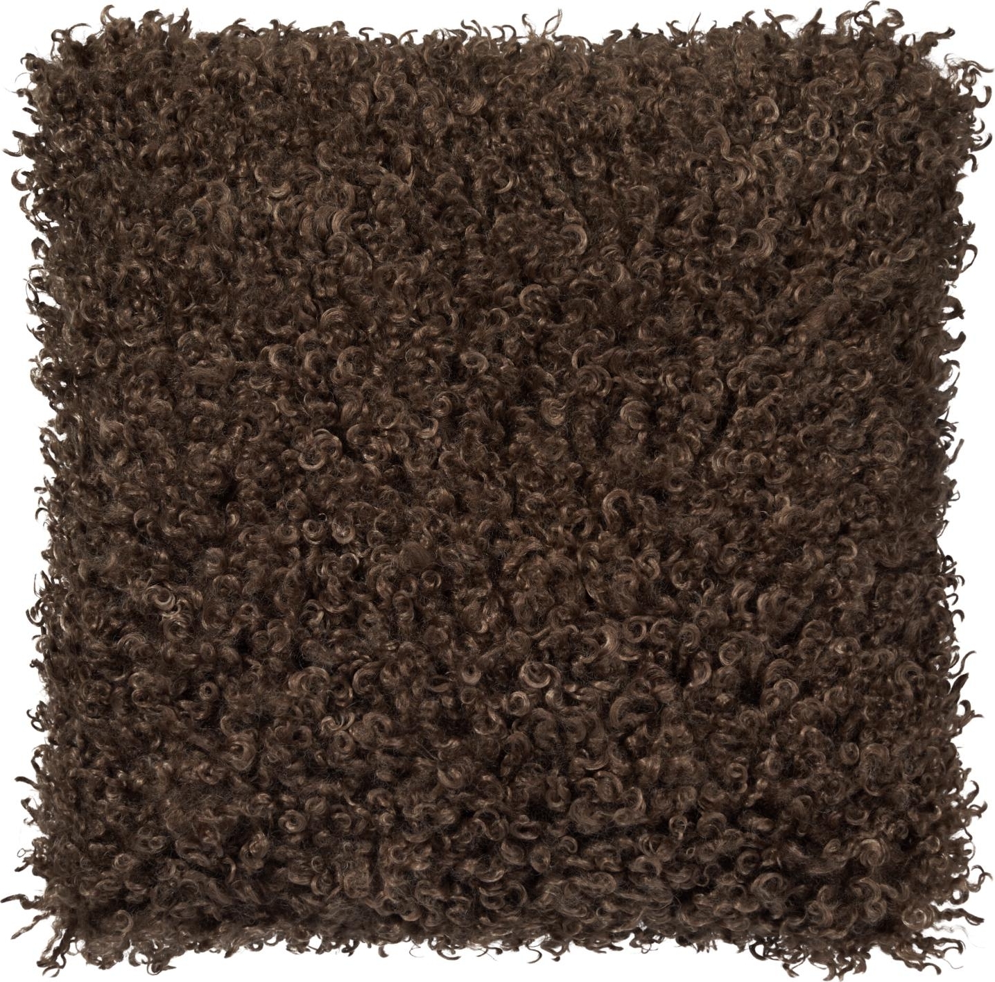 Wooly prydnadskudde Brun - 45 x 45 cm