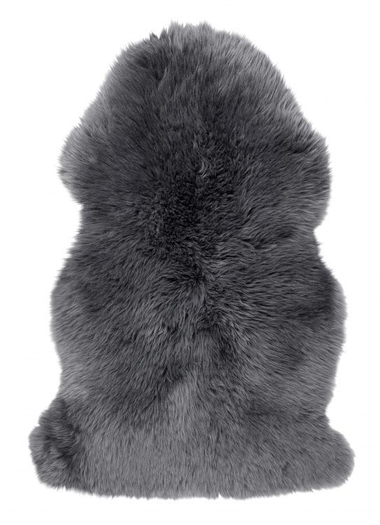 Zacht langharige schapenvacht houtskool