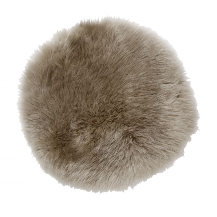 Gently rund stolsdyna Beige fårskinn Gently rund stolsdyna Beige fårskinn
