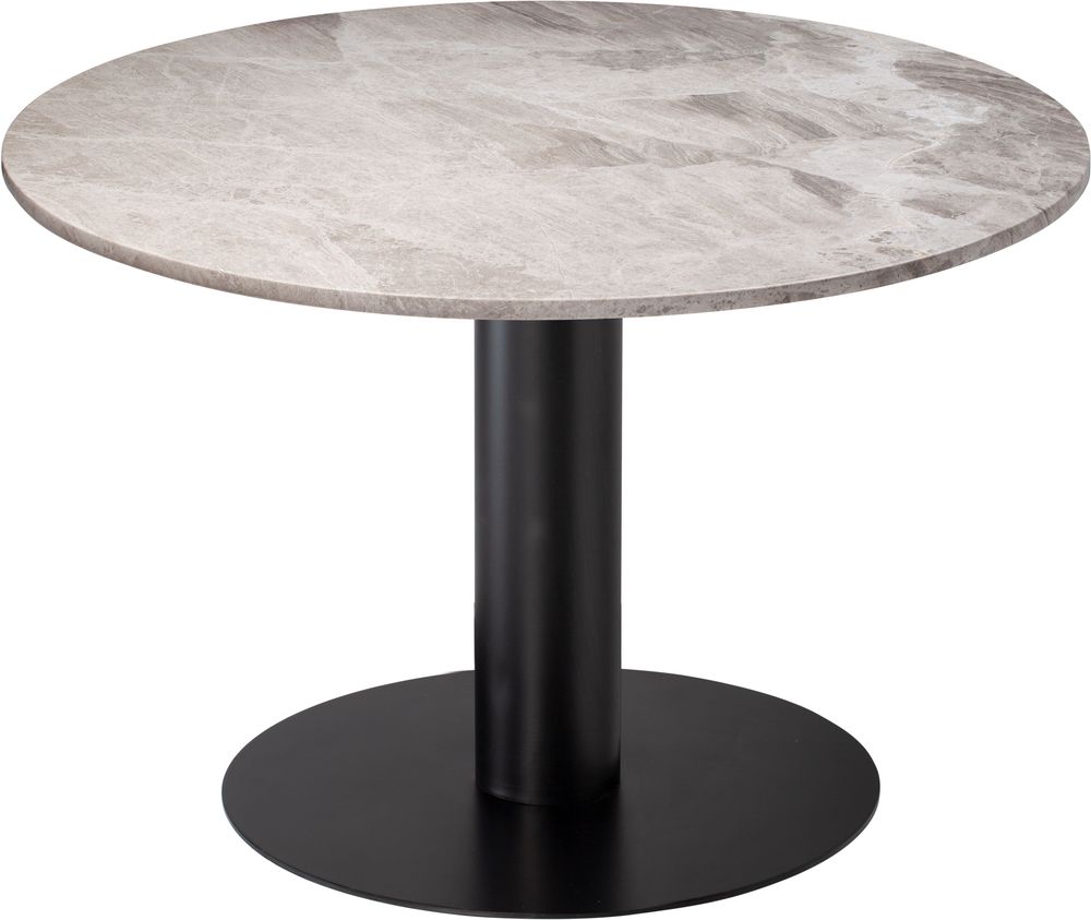 Volgende 105 ronde marmeren tafel - Zwarte voet