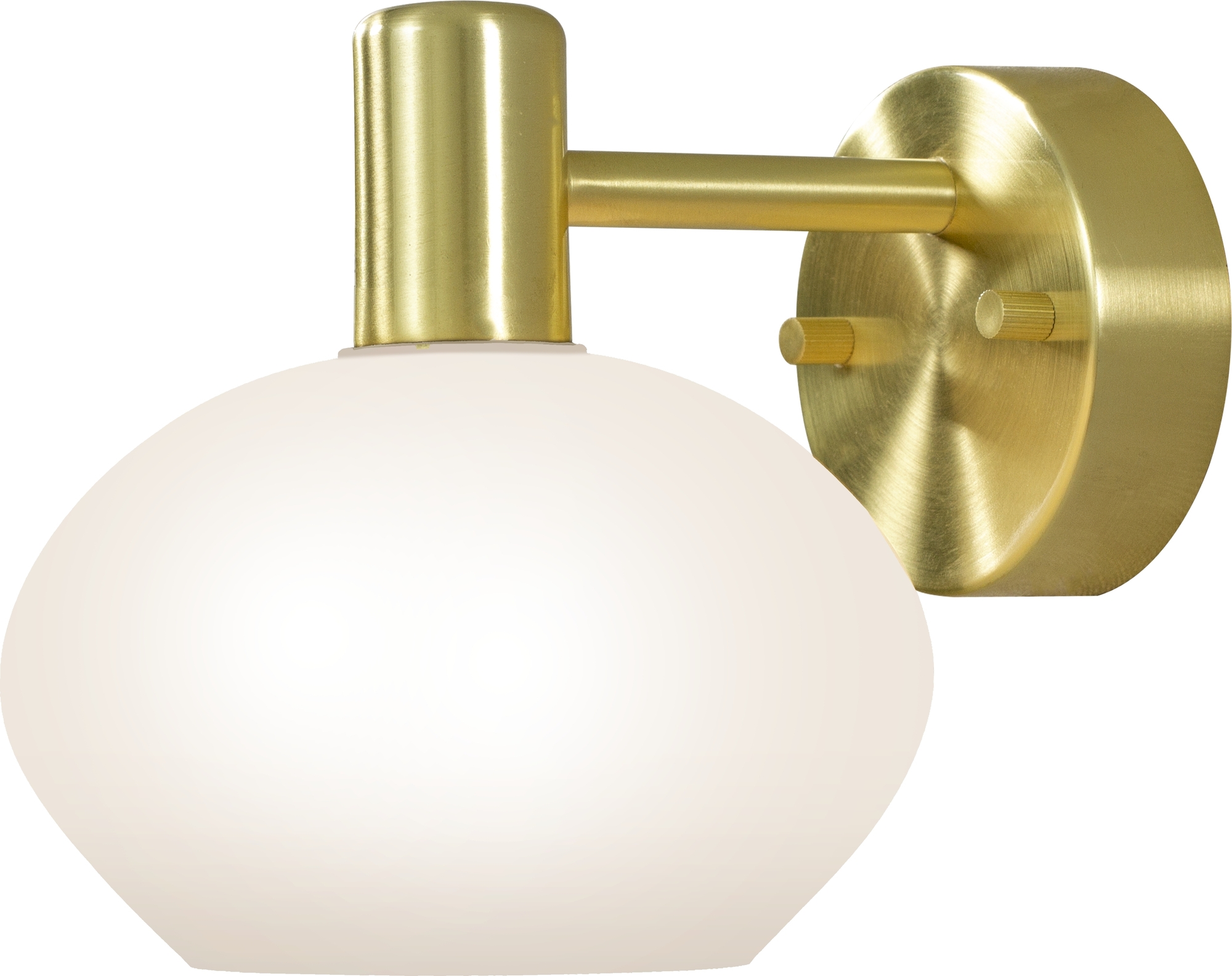 Elba wandlamp - Mat Messing/Opaalwit Elba wandlamp - Mat Messing/Opaalwit