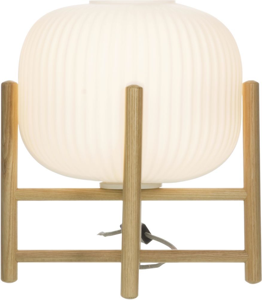Windtafellamp - Hout/wit