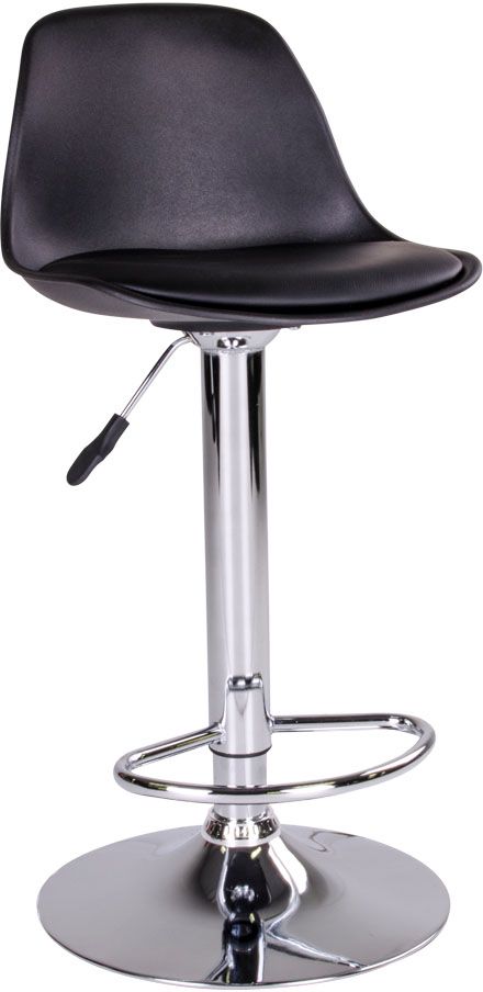 Trondheim Barkruk - Zwart/chroom