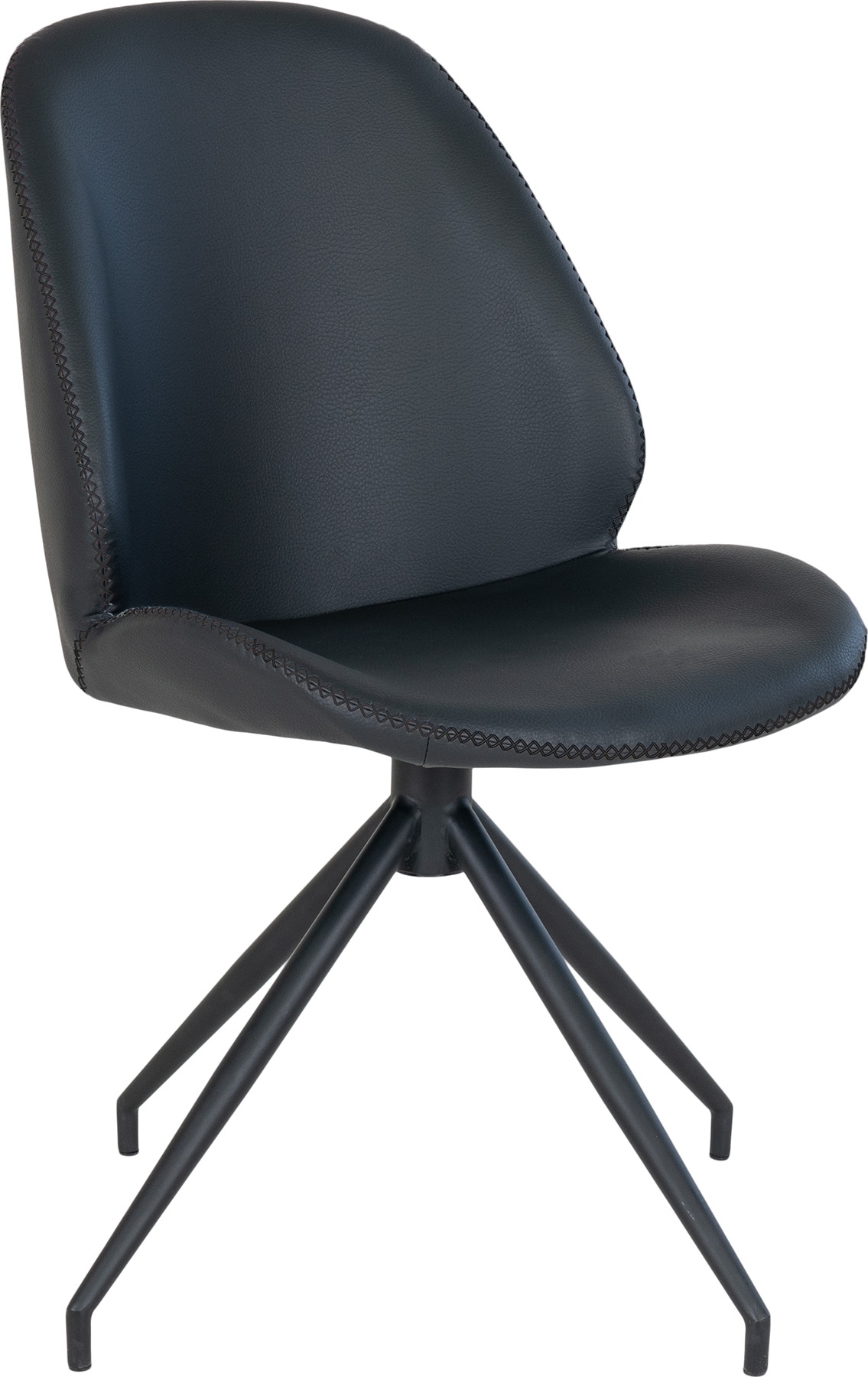 Matstol roterbar svart PU
