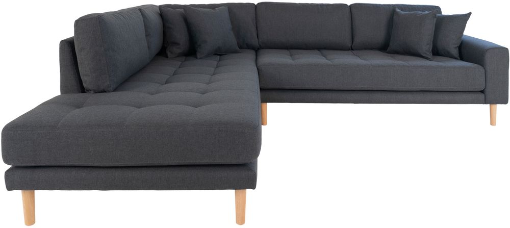 Lido Hörnsoffa med öppet avslut - Mörkgrå Lido Hörnsoffa med öppet avslut - Mörkgrå