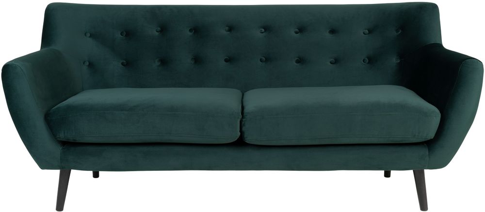 Monte 3-sits soffa - M�rkgr�n/svart