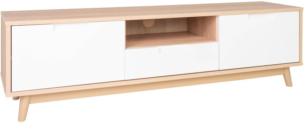 Copenhagen tv-bänk - Vit/natur Copenhagen tv-bänk - Vit/natur