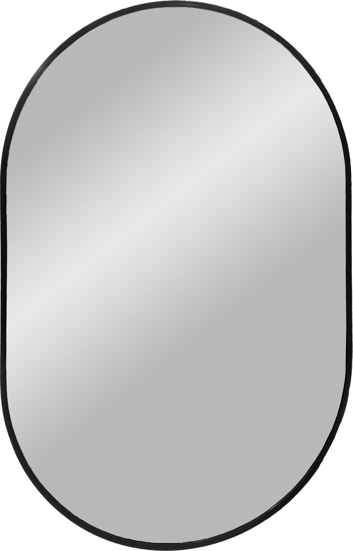 Madrid v�ggspegel oval - Svart