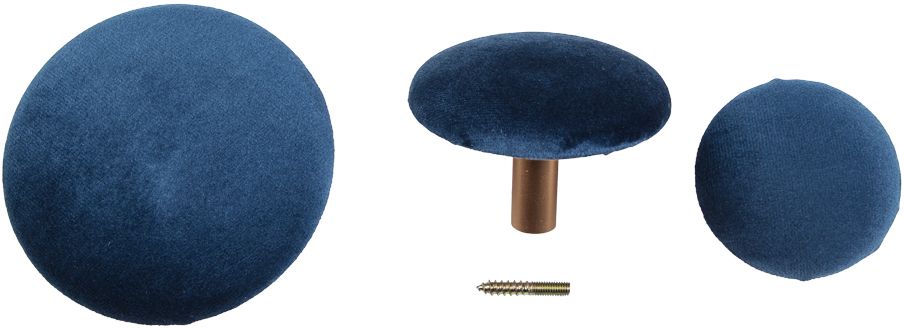 Giza V�ggknappar f�r upph�ngning - Bl�/m�ssing  - 3 st