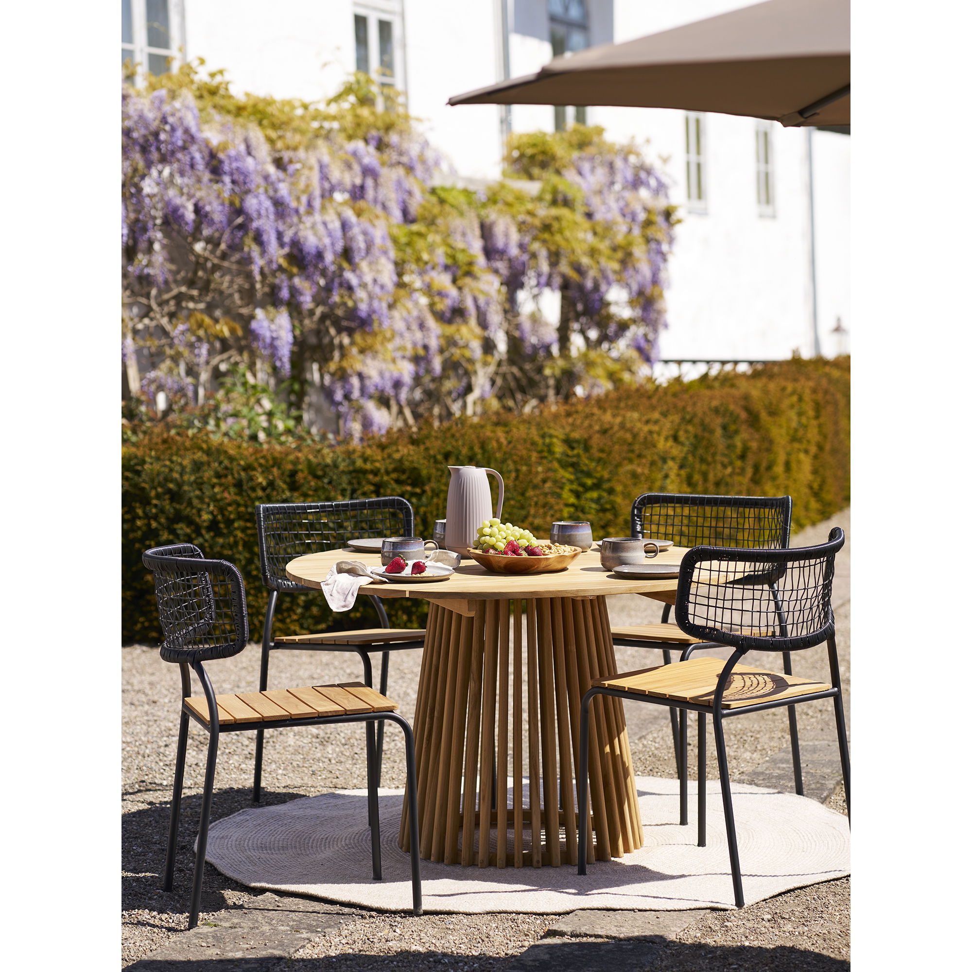 Nashville utematstol - Svart/Natur Nashville utematstol - Svart/Natur