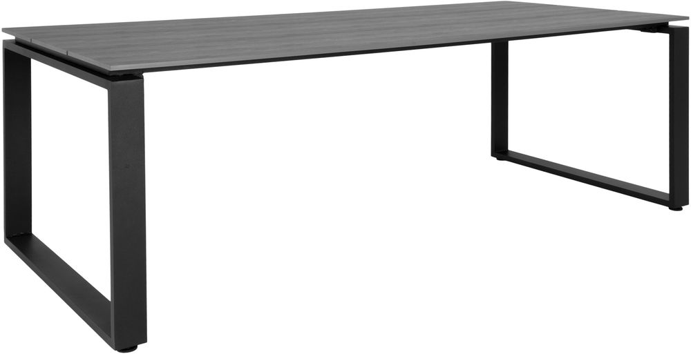 Denver eettafel - Grijs/zwart - 220x100 cm
