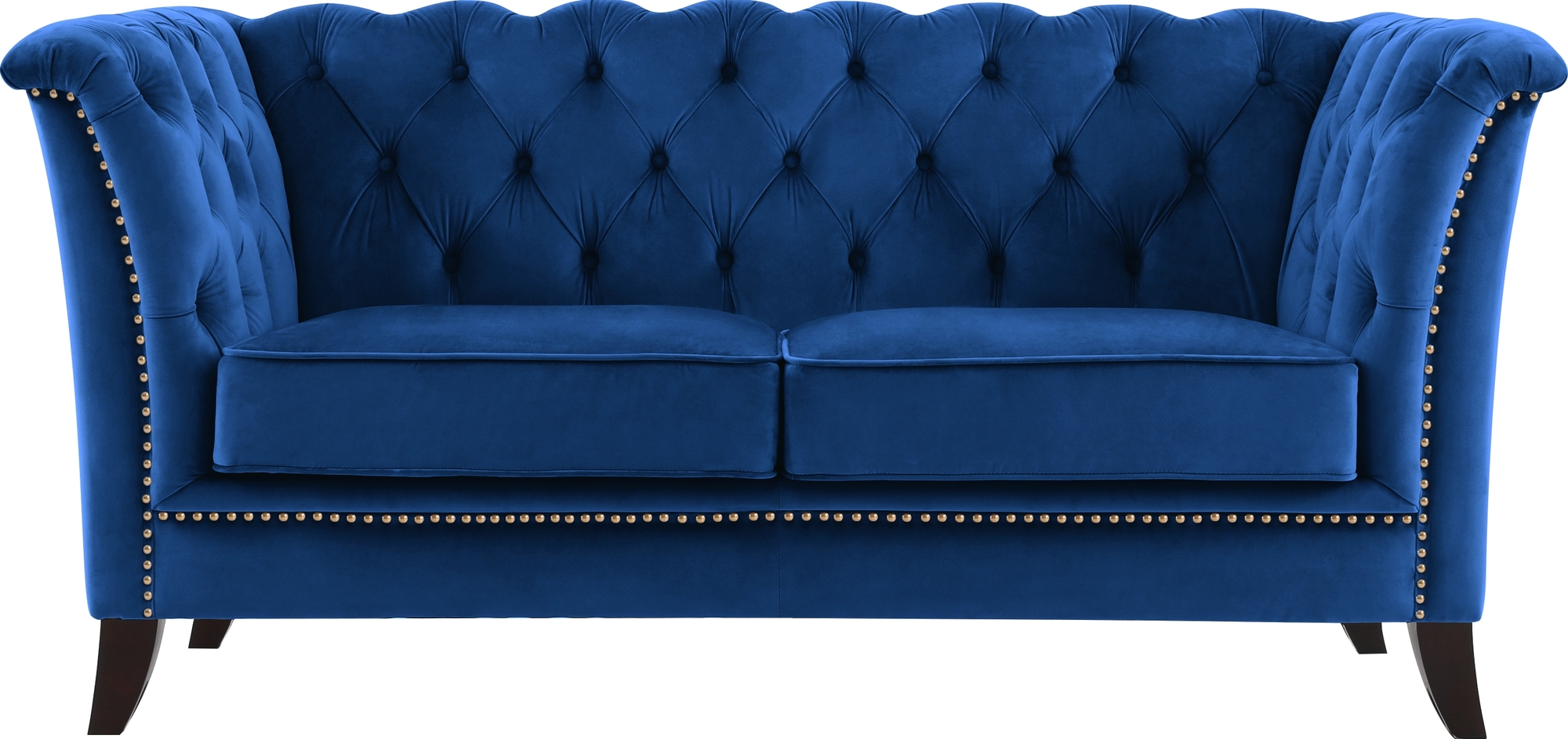 Bank 2-zits Chesterfield blauw - Milton