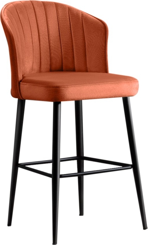 Rubi barstolset - Tegelr�d/svart