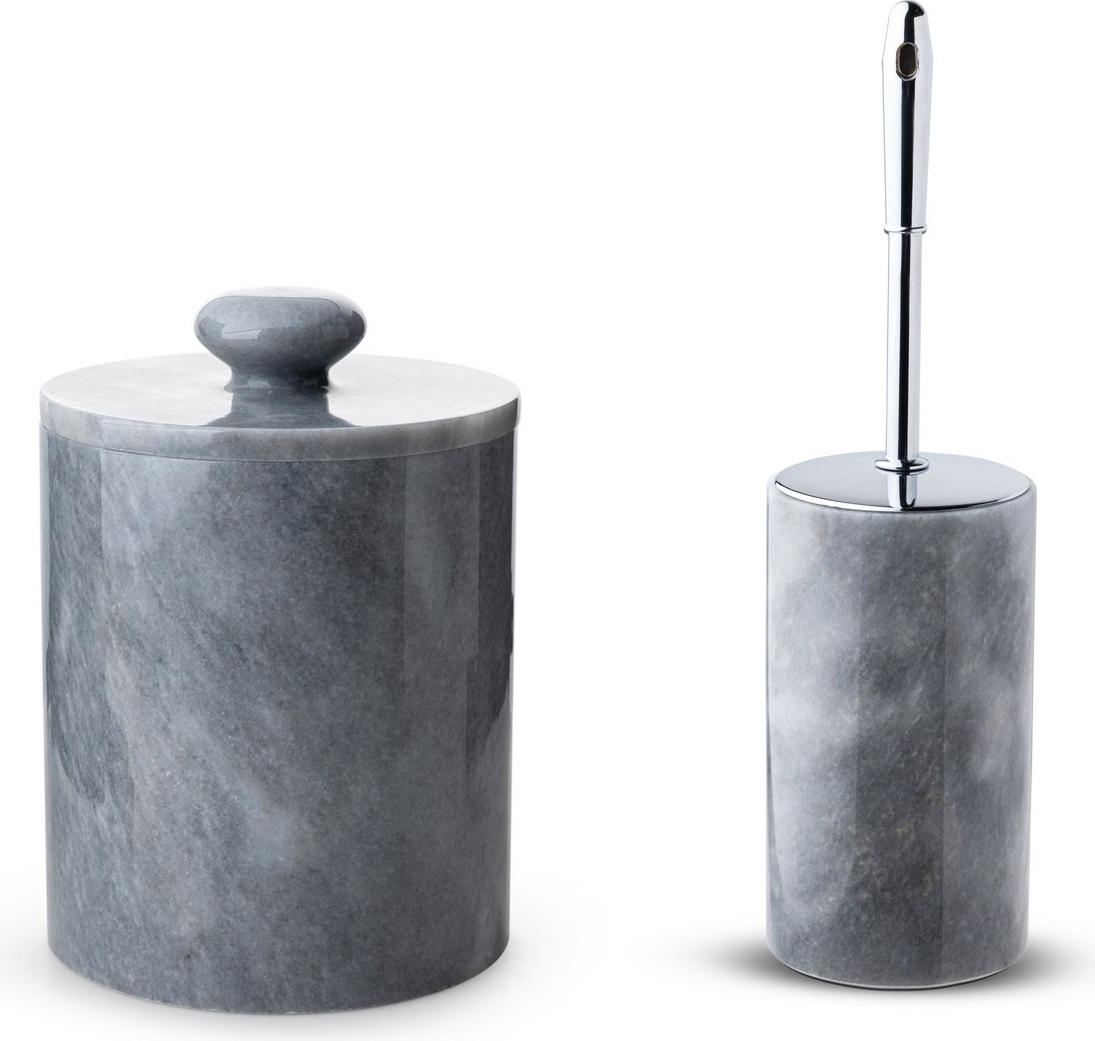 Badrumsset i grå marmor från Verona med 2 delar Badrumsset i grå marmor från Verona med 2 delar