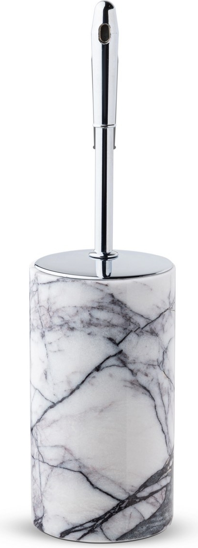 Toalettborste med st�ll i vit marmor fr�n Sicilien