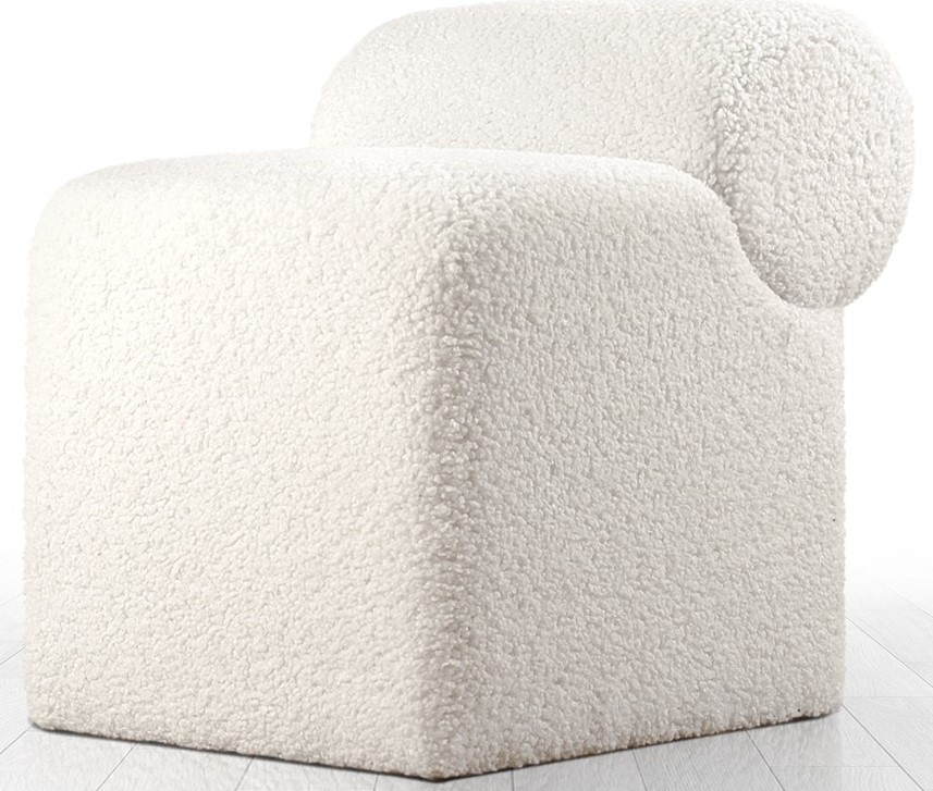 Monlik sittpuff - Vit fuskp�ls