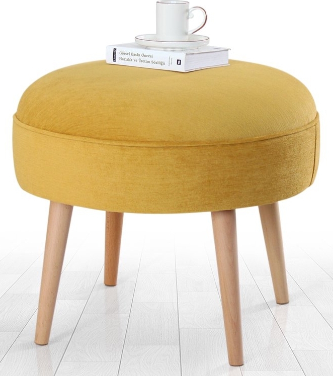 Romley poef - Geel