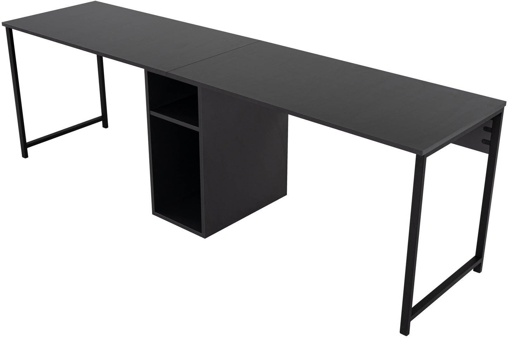 Twin skrivbord - Antracit/svart