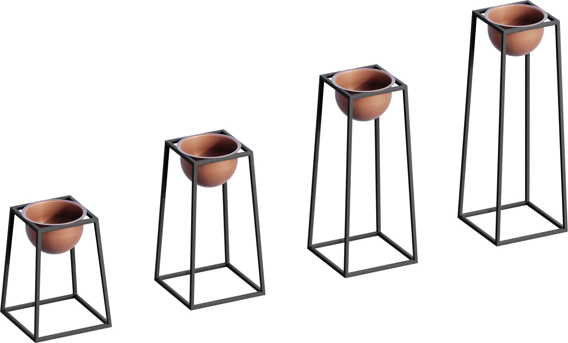 Plato 18 pot - Zwart/koper Plato 18 pot - Zwart/koper